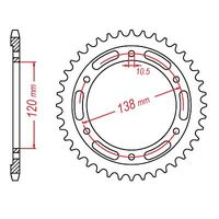 MTX 38 Tooth Rear Sprocket for Honda CBR250R ABS 2011-2013