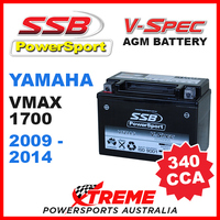 SSB 12V V-SPEC DRY CELL 340 CCA AGM BATTERY YAMAHA VMAX1700 VMAX 1700 2009-2014