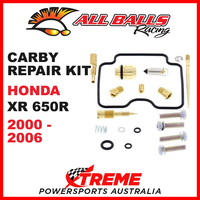 ALL BALLS 26-1358 CARBURETOR CARBY REPAIR KIT HONDA XR650R XR 650R 2000-2006