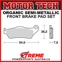 Motor Tech Husqvarna TC250 2003-2018 Semi-Metallic Front Brake Pads