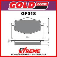 Goldfren Yamaha YJ125 Vino 2004-2008 Sintered Off Road Front Brake Pad GF018K5