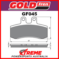 Yamaha FZR 1000 EX UP 91-93 Goldfren Sinter Dual Sport Front Brake Pads GF045S3