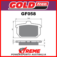 HD FXWG/FXSB 83 Goldfren Sintered Dual Sport Rear Brake Pads GF058S3