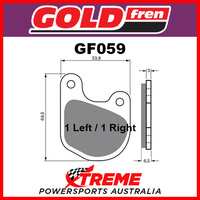 HD FXD/L/WG 82-83 Goldfren Sintered Dual Sport Front Brake Pads GF059S3