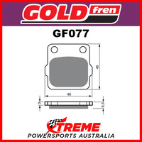 Yamaha YZ 125 W 1989 Goldfren Sintered Off Road Sintered Rear Brake Pads GF077K5