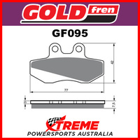 Aprilia RX3-5 Marce 91-94 Goldfren Sintered Dual Sport Front Brake Pads GF095S3