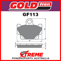 Yamaha RX 115 (5FS3) 99 Goldfren Sintered Dual Sport Front Brake Pads GF113S3