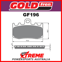 BMW K 1200 GT 03-06 Goldfren Sintered Dual Sport Front Brake Pads GF196S3