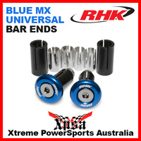 RHK HANDLE BAR ENDS CAPS BLUE CR CRF YZ YZF WR RMZ KX KXF 12-18mm DIRT ENDURO