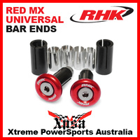 RHK HANDLE BAR ENDS CAPS RED CR CRF YZ YZF RMZ RM KX KXF KTM 12-18mm DIRT ENDURO