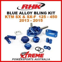 RHK MX BLUE BILLET BLING KIT KTM SX SXF 125 250 350 450 2013-2015 DIRT BIKE MOTO