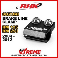 RHK MX BLACK BRAKE LINE CLAMP MOTOCROSS for Suzuki RM125 RM250 RM 125 250 2004-2012