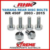 RHK MX REAR HEAVY DUTY BRAKE DISC BOLT SET YAMAHA WR450F WRF450 2003-2015 MOTO