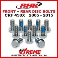 RHK FRONT + REAR HEAVY DUTY BRAKE DISC BOLT SET HONDA CRF450X CRF 450X 2005-2015