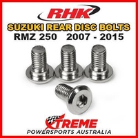 RHK MX REAR HEAVY DUTY BRAKE DISC BOLT SET for Suzuki RMZ250 RM Z250 2007-2015 MOTO