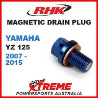 RHK MX MAGNETIC SUMP DRAIN PLUG BLUE YAMAHA YZ 125 YZ125 2-STROKE 2007-2015 MOTO