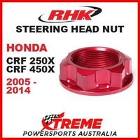 RHK STEERING HEAD STEM NUT RED HONDA CRF 250X CRF250X 450X CRF450X 2005-2014 MX