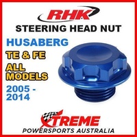 RHK STEERING HEAD STEM NUT BLUE HUSABERG TE FE 125 200 250 350 450 501 2005-2014