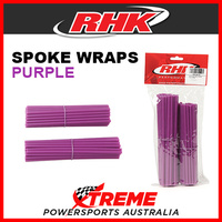 RHK Purple Front & Rear Spoke Wraps Skins 21/19" Wheel MX Dirt Bike Off Road