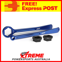 Blue Combo Box Tyre Lever Set 32mm 22mm 27mm 10/12mm Axle Honda Yamaha Kawasaki