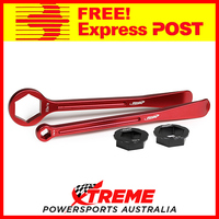 Red Combo Box Tyre Lever Set 32mm 22mm 27mm 10/12mm Axle Honda Yamaha Kawasaki