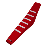 Strike Seats Gripper Ribbed White/Red/Red for Beta RR400 4T 2013-2014