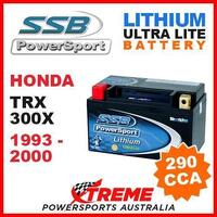 SSB 12V LITHIUM ULTRALITE 290 CCA BATTERY HONDA TRX300X TRX 300X 1993-2000 MOTO