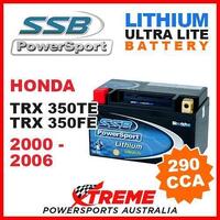 SSB 12V LITHIUM ULTRALITE 290 CCA BATTERY HONDA TRX350TE TRX350FE 2000-2006 ATV