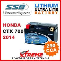 SSB 12V LITHIUM ULTRALITE 290 CCA BATTERY HONDA CTX700 CTX 700 2014 MOTORCYCLE