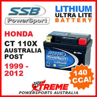 SSB 12V LITHIUM ULTRALITE 140 CCA BATTERY HONDA CT110X CT 110X POSTIE 1999-2012