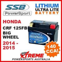 SSB 12V LITHIUM ULTRALITE 140 CCA BATTERY HONDA CRF125FB BIG WHEEL 2014-2015 MX