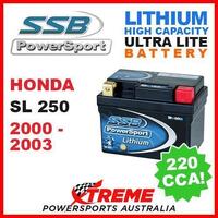 SSB 12V LITHIUM ULTRALITE 220 CCA BATTERY HONDA SL250 SL 250 2000-2003 MOTO BIKE