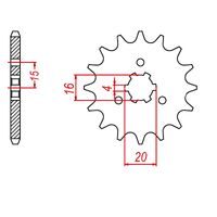 MTX 14 Tooth Front Sprocket for Kawasaki KD80 1980-1983