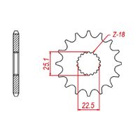 MTX 17 Tooth Front Sprocket for Triumph Bonneville T100 Black 2017-2021