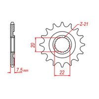 MTX 13 Tooth Hornet Front Sprocket for Honda CR125R 2004-2007