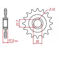 MTX 15 Tooth Front Sprocket for Honda CBR500R ABS 2013-2022