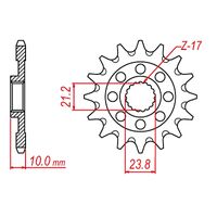 MTX 13 Tooth Hornet Front Sprocket for Suzuki RMZ450 2013-2019