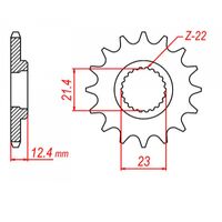 MTX 14 Tooth Front Sprocket for Yamaha YFM250R RAPTOR 2WD 2008-2010