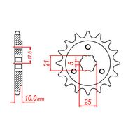 MTX 13 Tooth Front Sprocket for Suzuki DR650SE 1996