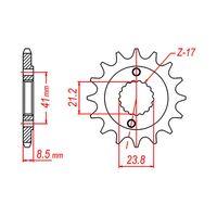 MTX 13 Tooth Front Sprocket for Honda TRX400EX 2WD SPORTRAX 1999-2004