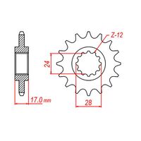 MTX 14 Tooth Front Sprocket for Honda CB600 F HORNET 1998-2006