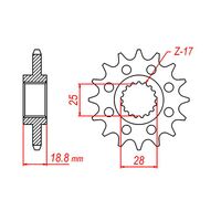 MTX 15 Tooth Front Sprocket for Aprilia ETV1000 Caponord 2001-2003