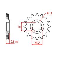 MTX 13 Tooth Front Sprocket for Husqvarna TC85 Big Wheel 2017