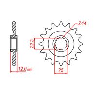 MTX 13 Tooth Front Sprocket for GasGas EC125 2000-2006