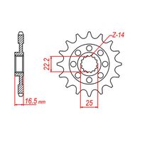 MTX 14 Tooth Front Sprocket for Ducati 1000 GT 2008-2009