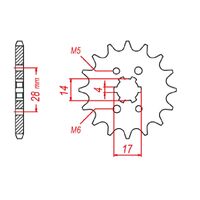 MTX 13 Tooth Front Sprocket for Honda CRF125FB 2013-2021