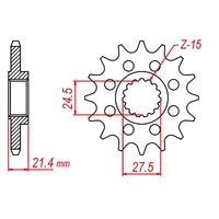 MTX 16 Tooth Front Sprocket for Aprilia SL750 Shiver Sport ABS 2015