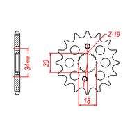 MTX 14 Tooth Front Sprocket for Honda CRF150R SMALL WHEEL 2007-2018