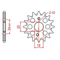 MTX 15 Tooth Front Sprocket for Honda CRF150R SMALL WHEEL 2007-2018