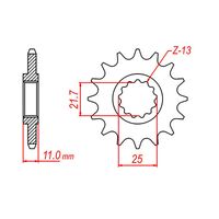 MTX 16 Tooth Front Sprocket for Yamaha FZ6R SE 2013